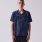 PINSTRIPE MARILYN SS SHIRT  // NAVY