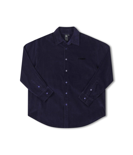 VIVIAN CORD LS SHIRT // NAVY