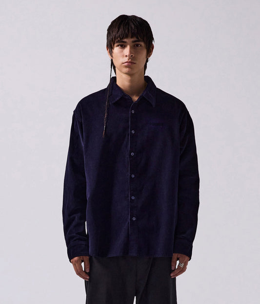 VIVIAN CORD LS SHIRT // NAVY