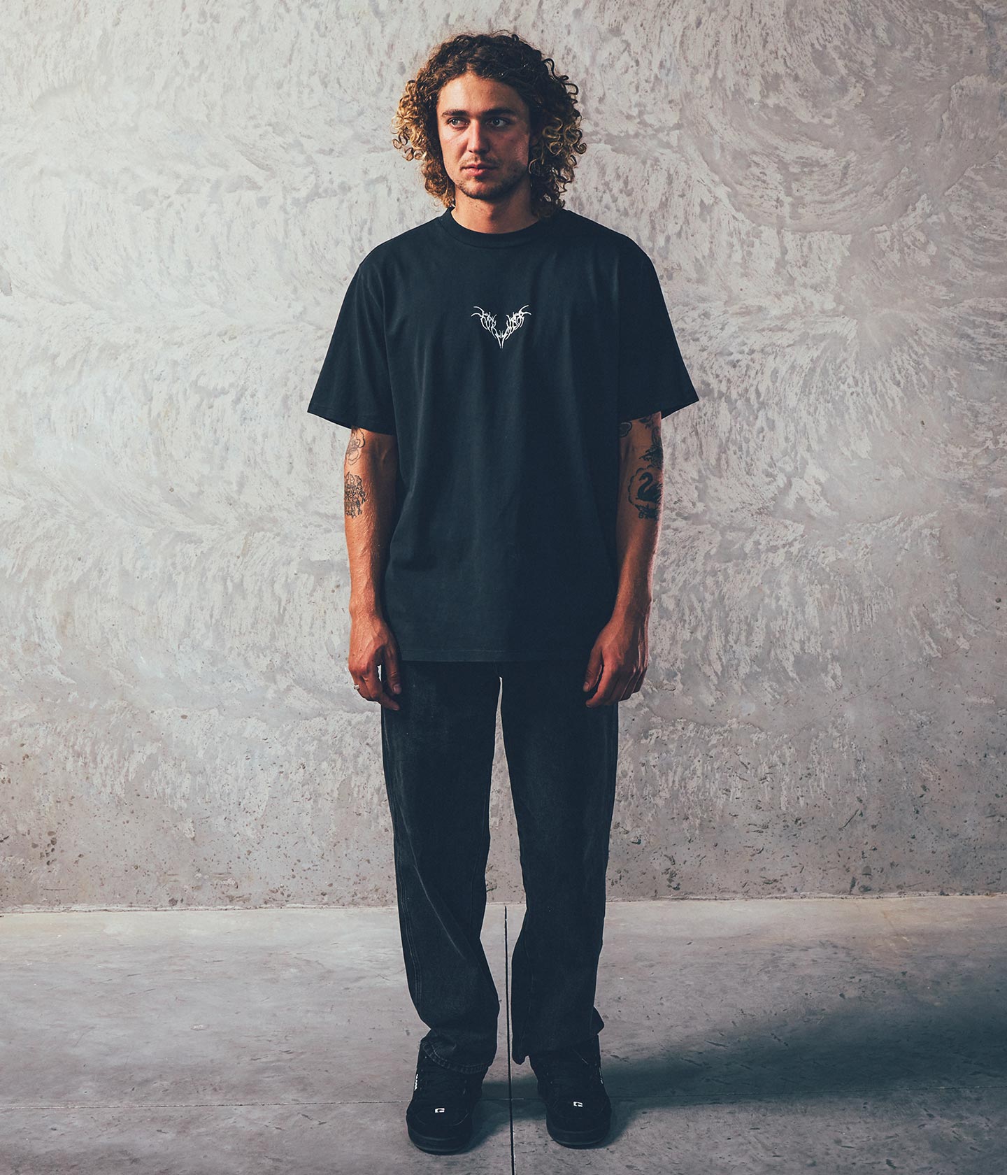 TRIBAL OVERSIZED T-SHIRT // WASHED BLACK