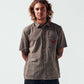 MANNERS CHECK SS SHIRT // ARMY