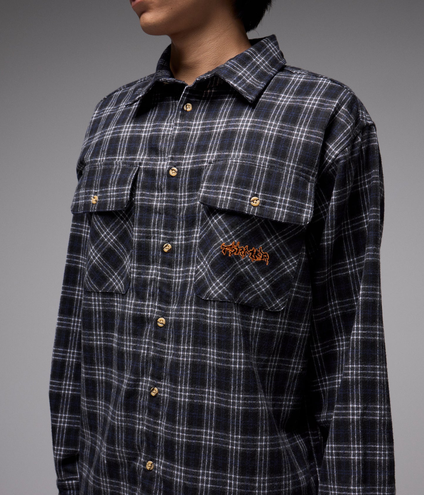 VIVIAN FLANNEL LS SHIRT // BLACK