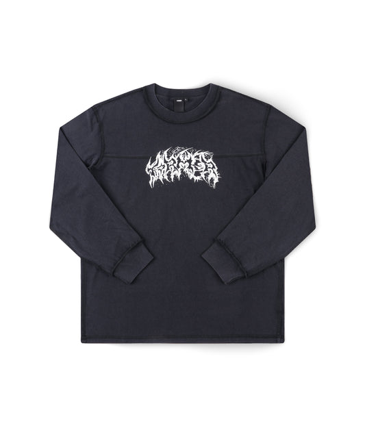 PRAISE LS T-SHIRT // WASHED BLACK