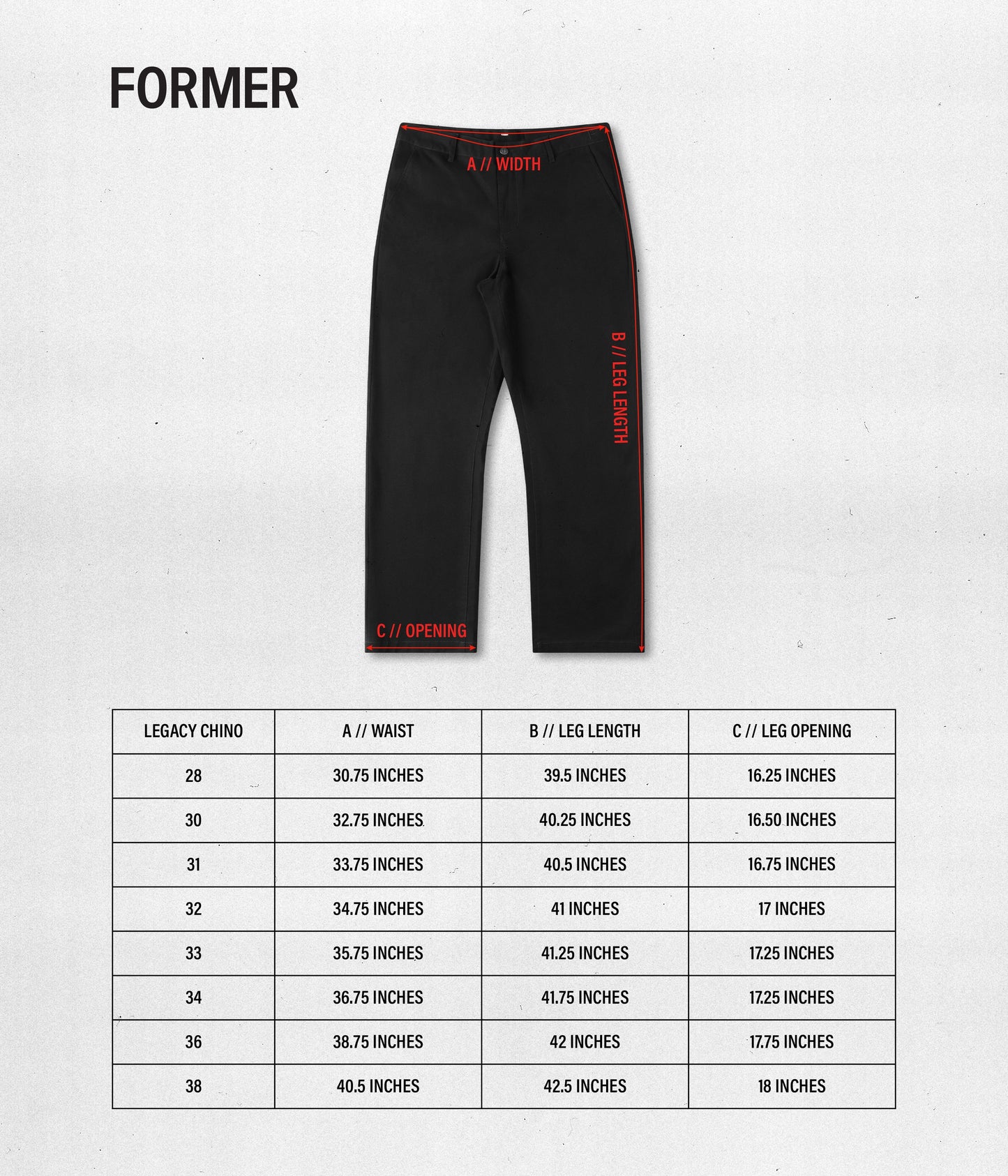 LEGACY CHINO PANT // BLACK