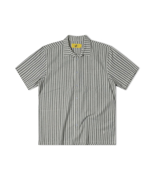 Former Merchandise Ryenolds Striped Shirt Bone Green - ARROW & BEAST