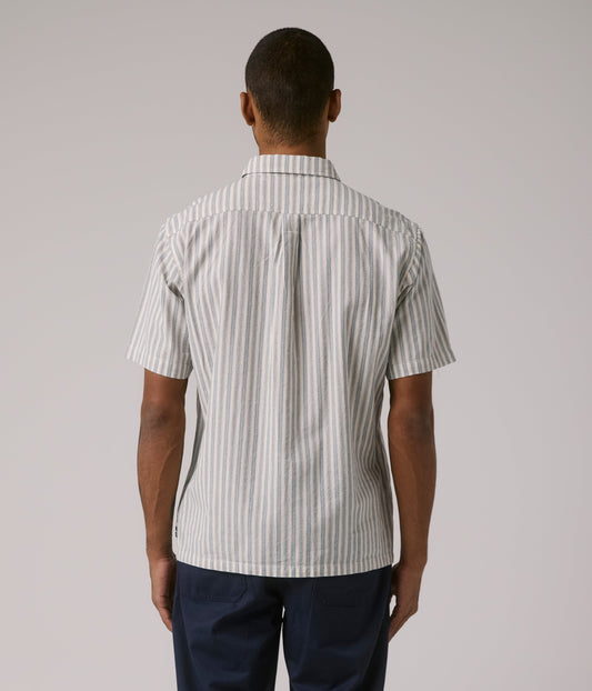 FORMER MERCHANDISE REYNOLDS STRIPE SS SHIRT BONE