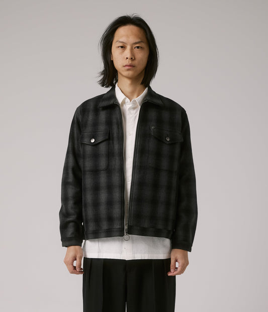 FORMER MERCHANDISE CA CHECK CAGE JACKET BLACK