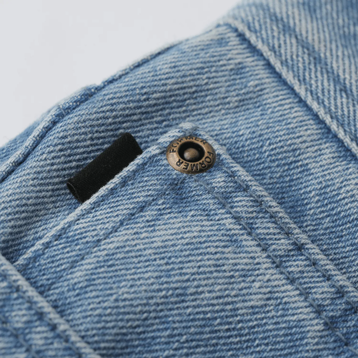 Former Merchandise Crux Denim Pant Washed Blue - ARROW & BEAST