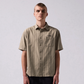 Former Merchandise Reynolds Striped Shirt Moss - ARROW & BEAST