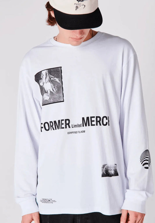 Former Merchandise Ruptured LS Tee White - ARROW & BEAST