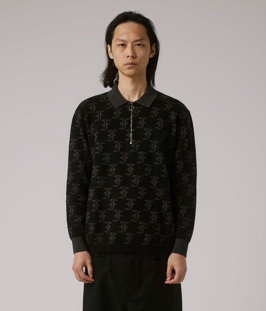 FORMER MERCHANDISE SYNOPTIC LS POLO BLACK