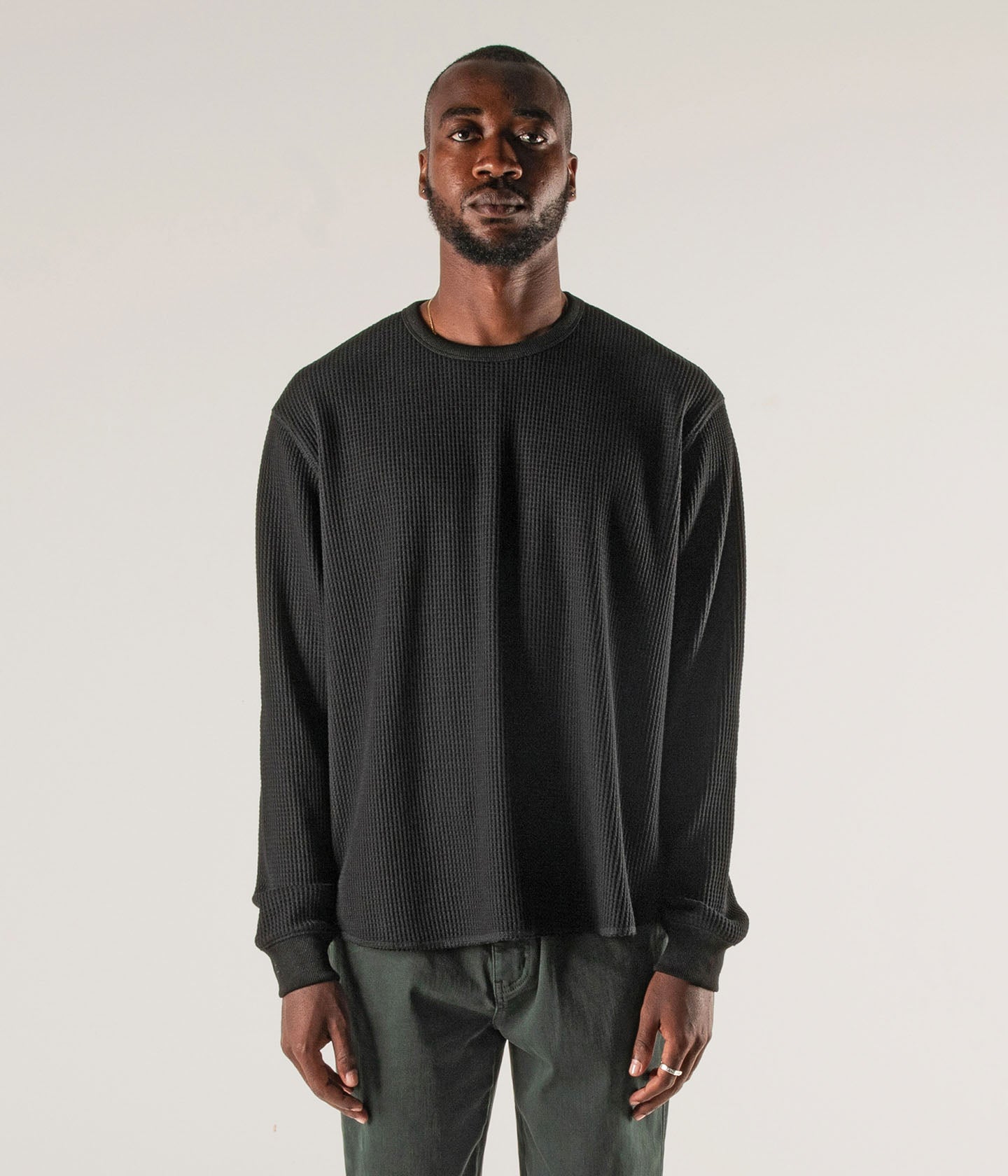 AG WAFFLE LS // BLACK