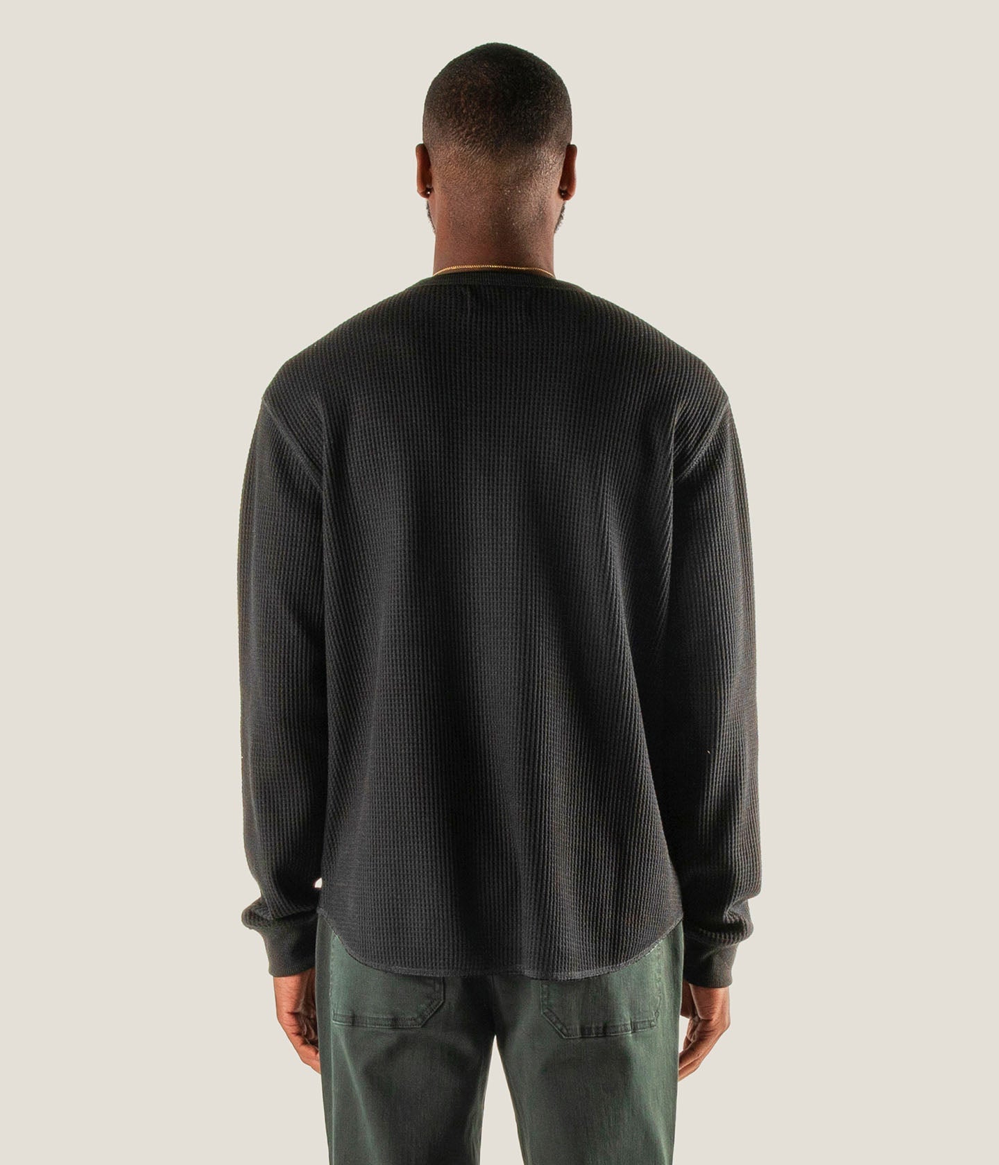 AG WAFFLE LS // BLACK