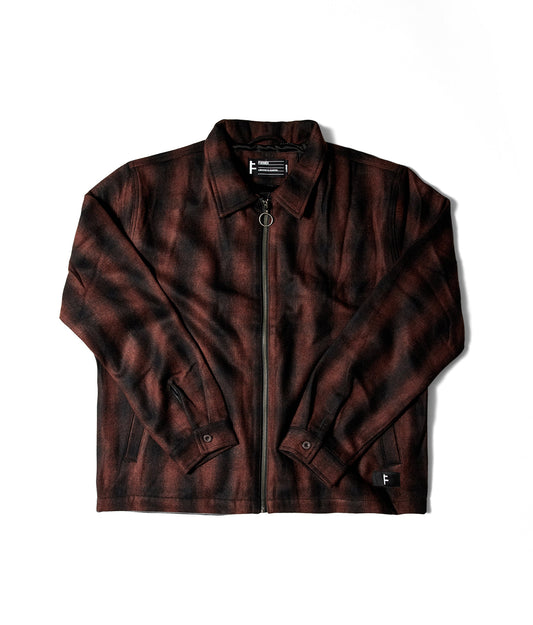 CAGE CHECK JACKET // BROWN